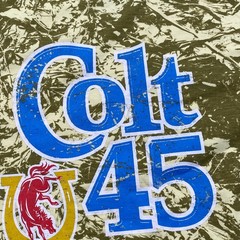 Pabst Colt 45 T-Shirt Mens Medium Green All Over Print Malt Liquor Graphic Tee