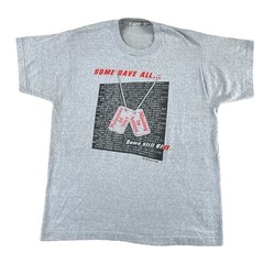 Vintage Vietnam War T Shirt MIA POW Dog Tags Single Stitch Fits Mens M/L 80s USA