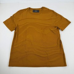 Alfani Men’s Tonal Wave Jacquard T-Shirt Rayon/Nylon Light Amber-Large