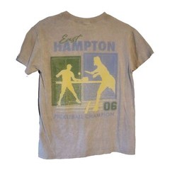 Bowery Supply East Hampton Pickleball Champions Mens Small Beige T-shirt Sports