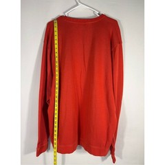 Cutter & Buck Orange 100% Cotton V Neck Knit Sweater Top Relaxed Fit Size XL