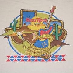 VTG Hard Rock Cafe Tshirt Mens XL White San Antonio Texas Guitar Snake Print USA