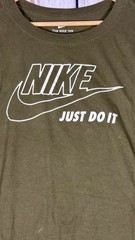Nike T-Shirt Mens Size 3XLarge Green Short Sleeve Just Do It Logo Tee Graphic