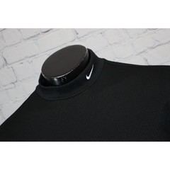 Nike Golf Mock Turtleneck Neck Shirt Men Large Black Dri-Fit Performance Top