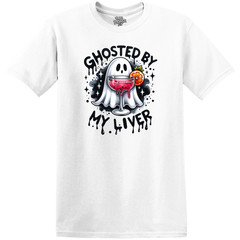 Halloween T-Shirt “Ghosted By My Liver” – Choose Your Size & Color