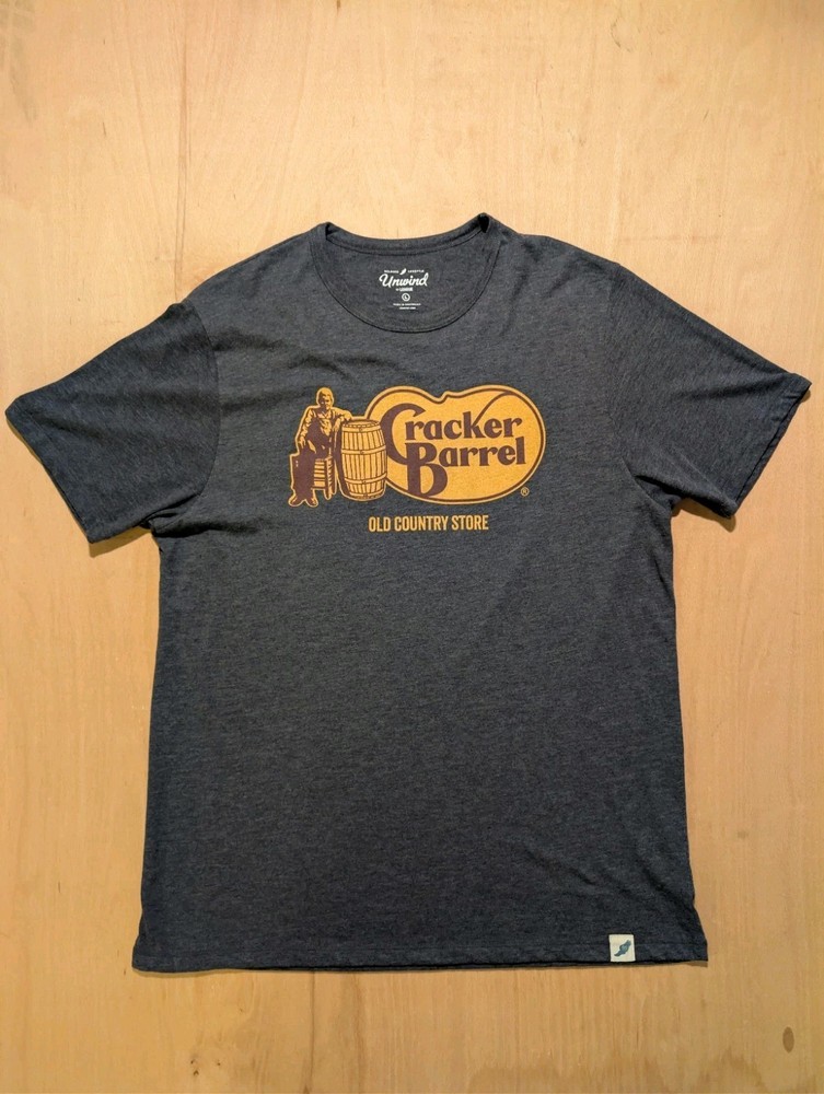Cracker Barrel Old Country Store Unwind League Mens Original Logo T-Shirt Size L