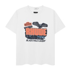 51STYLE RHUDE High Quality Men 100% Cotton Charm Short Sleeve Polo T-Shirt M-2XL