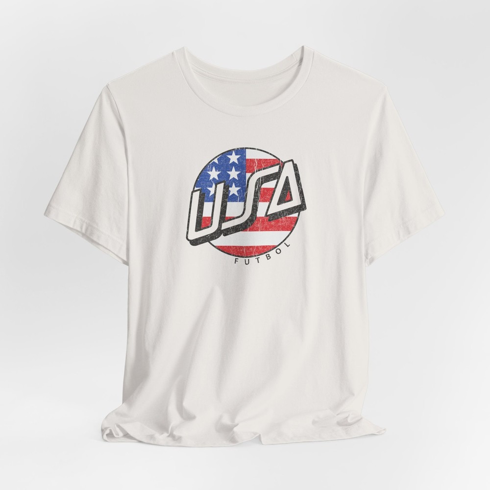 USA Soccer T-Shirt Retro Futbol Vintage American Flag National Team Fan Tee Gift