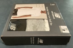 New Balance Men’s M 3-Pack White Gray Black Tag Free Cotton Crew Neck Tee NIB
