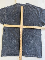 Young G.O.A.T Shirt Mens Size Large Black Blue Acid Wash Graphic Crewneck Tee