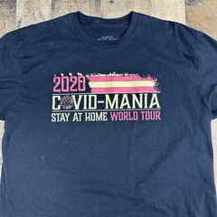 Grunt Style Covid Mania Stay At Home World Tour 2020 T Shirt Black Men’s L/XL