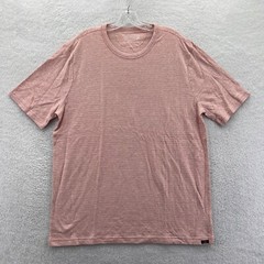 Faherty Striped Shirt Mens XL Orange Cloud Cotton Soft Short Sleeve Tee *A98 New