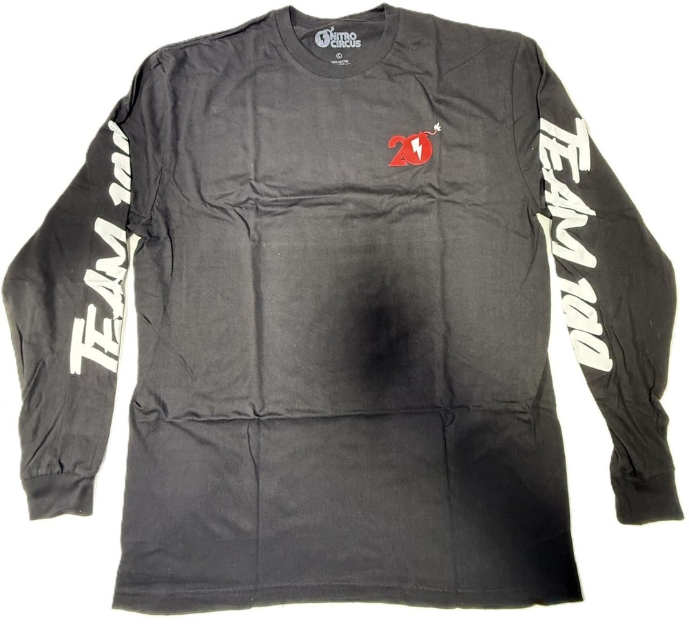 Motocross NITRO CIRCUS BMX + TEAM 199 LONG SLEEVES TEE T-SHIRT + OFFICIAL NEW