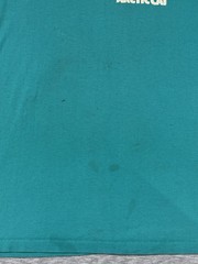 Arctic Cat Wildcat Shirt Large Teal Vintage Distressed Stain Single Stitch 90s