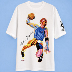 Nike Air Jordan Hoop Heroes Philip Burke Michael Jordan Tee S CW0900-100 Rare