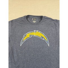 NFL Team Apparel Los Angeles Chargers Mens Medium Blue Heather Graphic T-Shirt