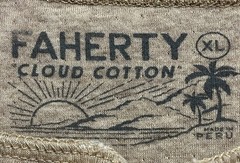 Faherty Mens Cloud Cotton Long Sleeve Henley Shirt Pima Cotton Beige Tan Size XL