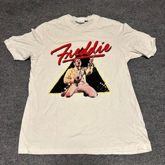 Queen Freddie Mercury Official Merch Graphic T-Shirt White Mens Large