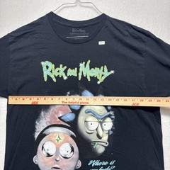Rick And Morty Do As The Crystal Guide Size Large Black Shirt