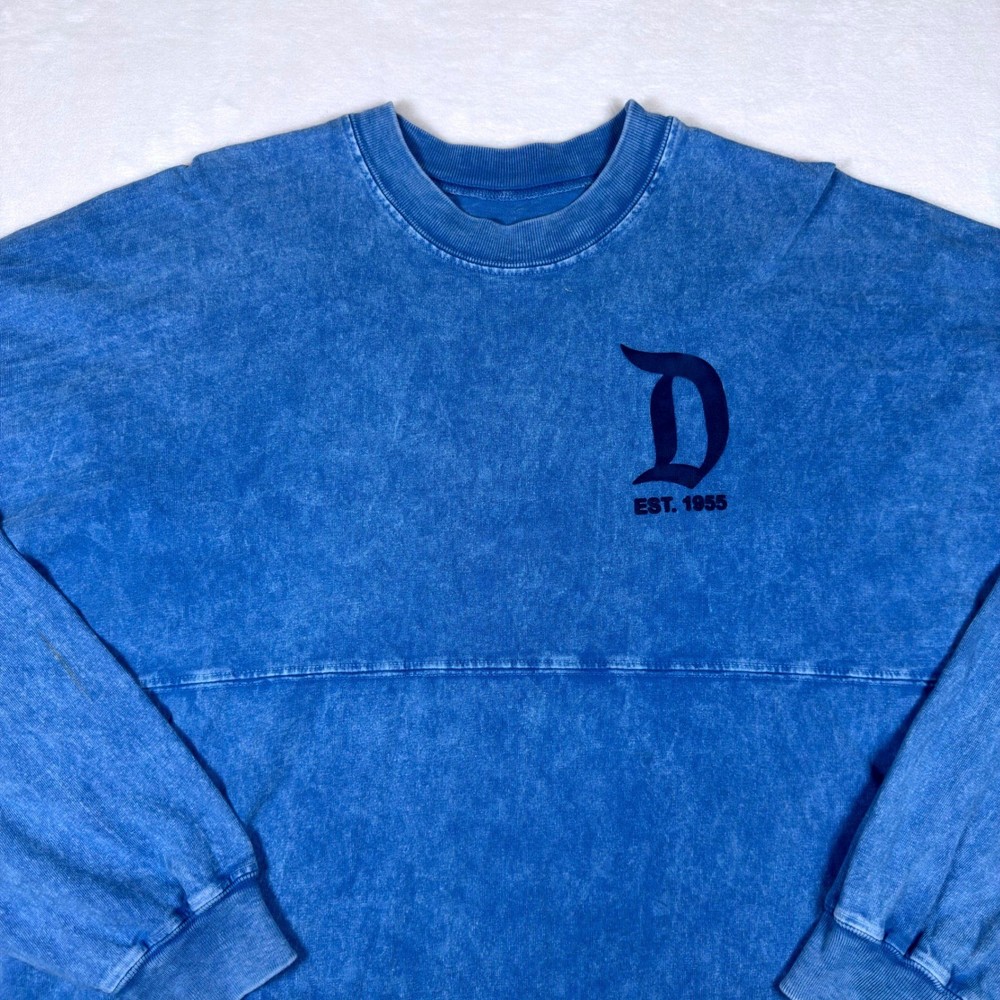 Disney Parks Disneyland Resort Spirit Jersey Blue Mineral Wash Long Sleeve S