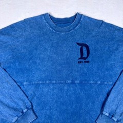 Disney Parks Disneyland Resort Spirit Jersey Blue Mineral Wash Long Sleeve S