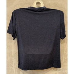 Men’s Navy Blue Stretch T-Shirt Size S Polyester Elastane Athletic Casual Tee