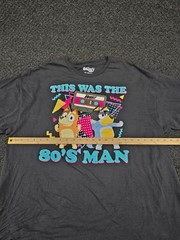 Bluey This was the 80s Man T-Shirt 2XL Black Bandit Chili Bingo Cartoon TV Show