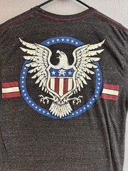 American Fighter by Affliction Men’s XL Gray Eagle Graphic T-Shirt Double Sided