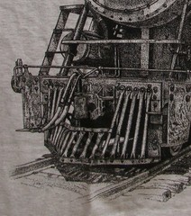 Steam Train Ash Grey T-shirt — Crescent Limited Ps-4 Locomotive #1396