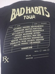 NAV XO Bad Habits Tour Shirt. Medium