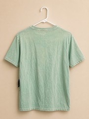 Volcom Shirt Mens Medium Green Cyan Short Sleeve Crew Neck Spell Out Logo