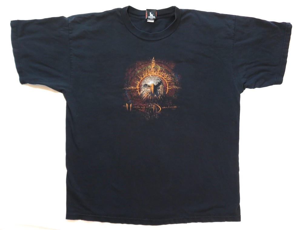 Harley Davidson Vintage T Shirt 2003 Pacific Honolulu Hawaii Eagle Biker Y2K