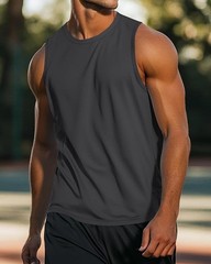 Ficerd 3 Pack Men’s Big Tall Tank Top Cotton Moisture Wicking Muscle Shirts LRG