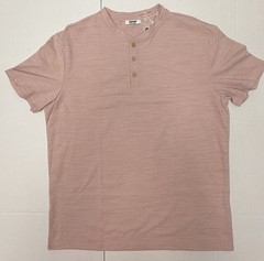 COOFANDY Men’s Henley Summer SS T-Shirt in Pink/Dusty Rose Size L *New w/ Tags*