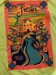 Fiesta San Antonio Texas Annual Festival Large T Shirt 2020 Neon Green New