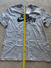 Nike Sportwear Just Do It Graphic T-Shirt Dark Grey Heather AR5006-063 Large New
