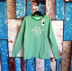 Unisex Denim & Flower Leprechaun St Patrick’s Day Shirt Long Sleeve MEDIUM Green
