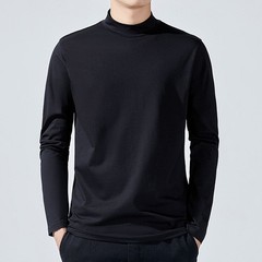 Mens Activewear Turtleneck Casual Long Sleeve Pullover Shirt Tops Undershirt