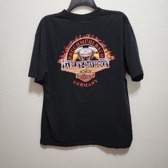Vintage 1999 American Biker Wolf Shirt Harley Davidson Germany Motorcycle Tee XL