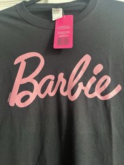 Barbie T Shirt Sz M Black Vintage Style BarbieCore 100% Cotton NWT