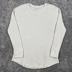 Abercrombie & Fitch Classic Waffle Knit Henley Shirt Mens M Cream White Thermal