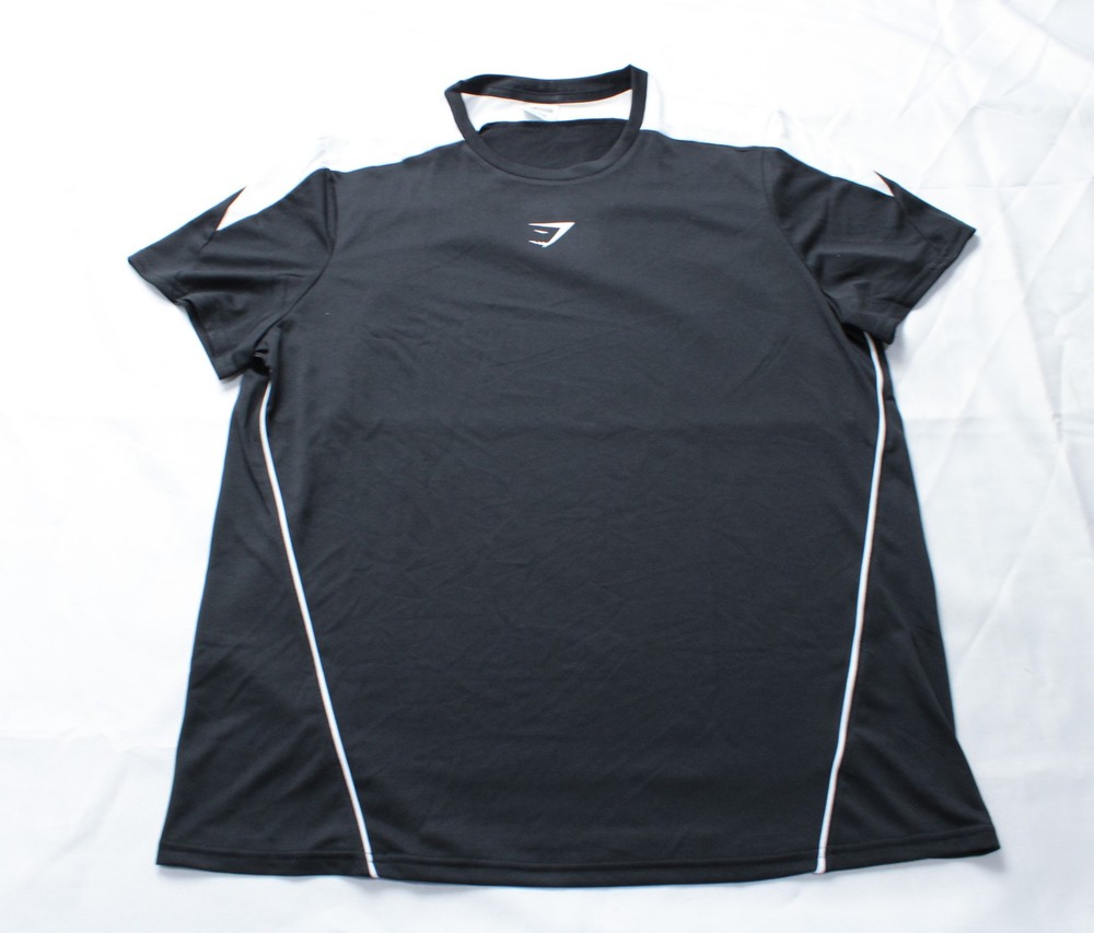Gymshark Men’s Regular Fit Arrival Block Crew Neck T-Shirt ZG3 Black Large