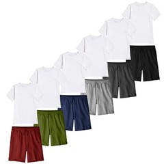 Men’s Tracksuit 2-Piece Set Outfit Summer Lounge T-Shirt & Shorts Short Sleeve