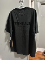 Essentials Fear of God Men’s Black Logo Crew Neck Short Sleeve T-Shirt L