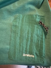ADULT GREEN ATHLETIC SHIRT WITH BACK ZIP POCKET SHIRT ADULT S 34-36