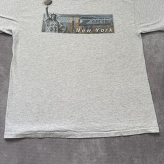 Vintage 2000s ESPN Zone New York Shirt Mens L Gray Statue Liberty Football Tee