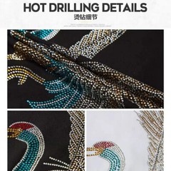 New Fashion Trend Stork Hot Drilling Rhinestones Summer Luxury Men T-Shirt