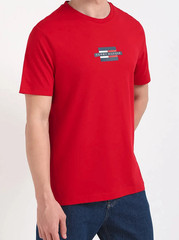 Tommy Hilfiger Men’s Medium Red Flag Logo Box T Shirt (MW38636-601) Size XXL