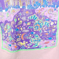Vintage Tropical Malaysia T Shirt Mens Size Large Pink Travel Destination Tee