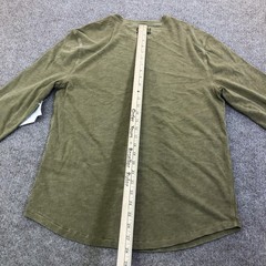 Lucky Brand Shirt Mens Medium Green Long Sleeve Henley Tagless Jersey Tee Sample